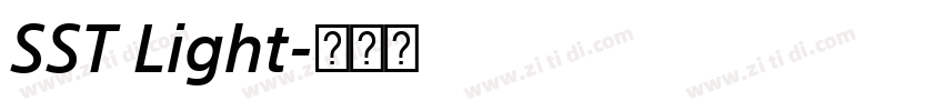 SST Light字体转换